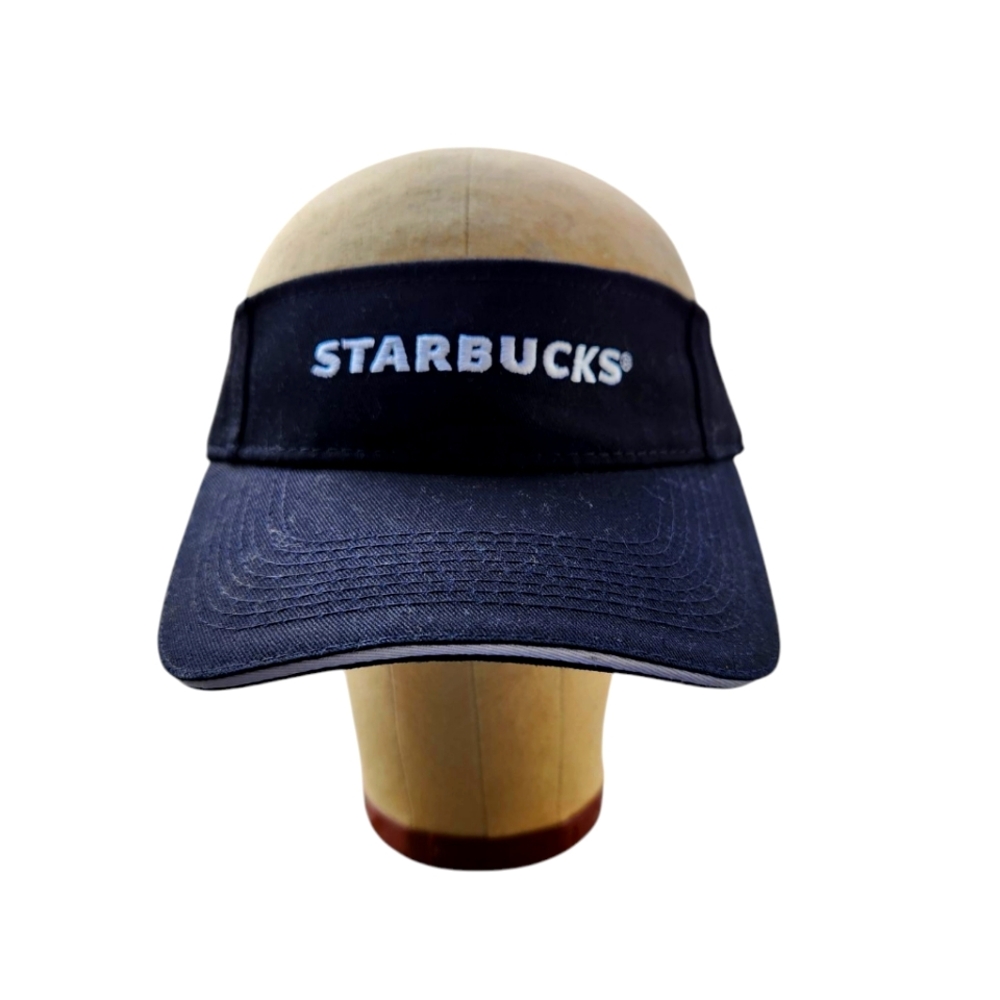 Starbucks Coffee Logo Black Visor Employee Hat